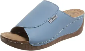 Wedge Sandals for Women Arch Support Platform Slides 2025 Slip on Casual Open Toe Wide Band Walking Shoe