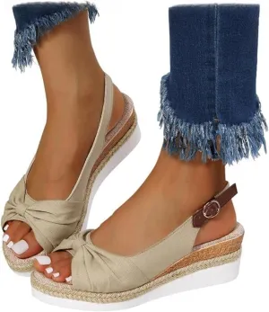 Wedge Sandals for Women Summer Dressy,Women's Espadrille Platform Wedge Heels Open Toe Slingback Ankle Strap Wide Width Sandal Comfortable Breathable Casual Dress Shoes