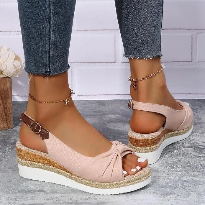 Wedge Sandals for Women Summer Dressy,Women's Espadrille Platform Wedge Heels Open Toe Slingback Ankle Strap Wide Width Sandal Comfortable Breathable Casual Dress Shoes