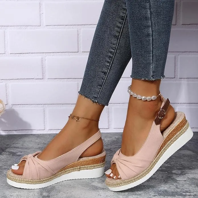Wedge Sandals for Women Summer Dressy,Women's Espadrille Platform Wedge Heels Open Toe Slingback Ankle Strap Wide Width Sandal Comfortable Breathable Casual Dress Shoes