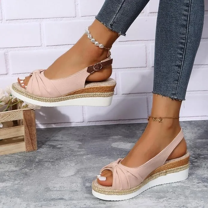 Wedge Sandals for Women Summer Dressy,Women's Espadrille Platform Wedge Heels Open Toe Slingback Ankle Strap Wide Width Sandal Comfortable Breathable Casual Dress Shoes