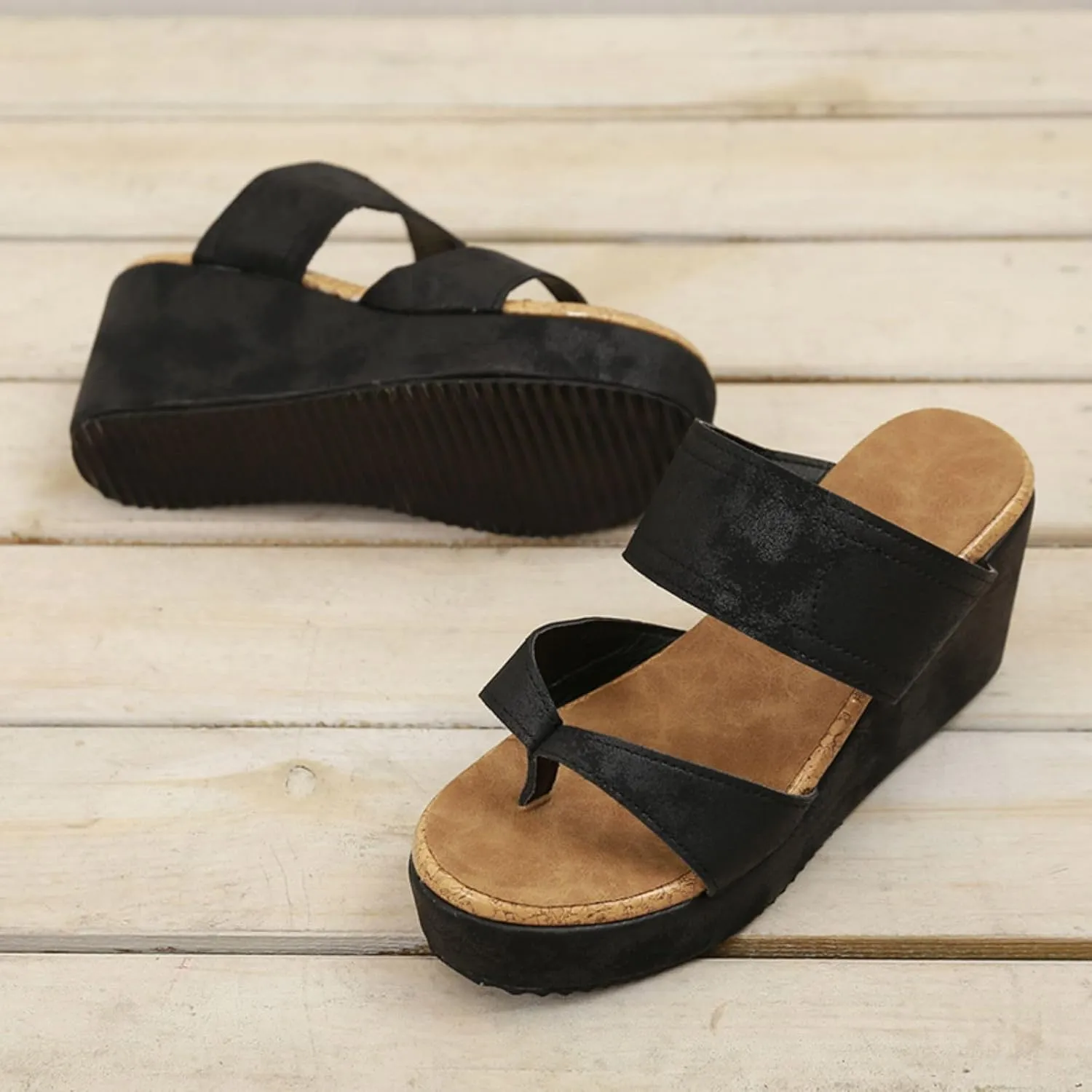 Wedge Sandals for Women Thong Slippers 2025 Dressy Walking Flip Flops Casual Summer Wedges High Heel Open Toe Platform Sandals Wide Width Espadrilles Breathable Lightweight Shoes Office Work Sandal
