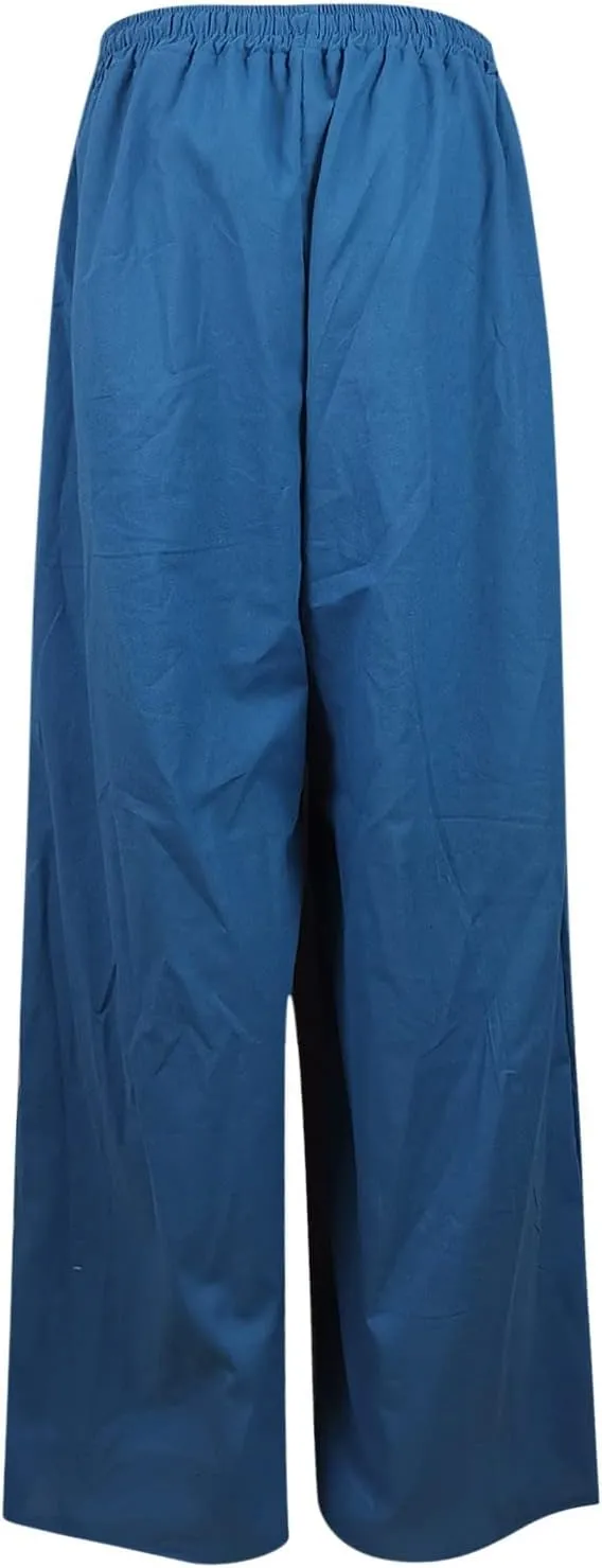 Wide Linen Pants for Women High Waisted Pant Smocked Pleated Loose Fit Casual Trousers Linen Blend Pants