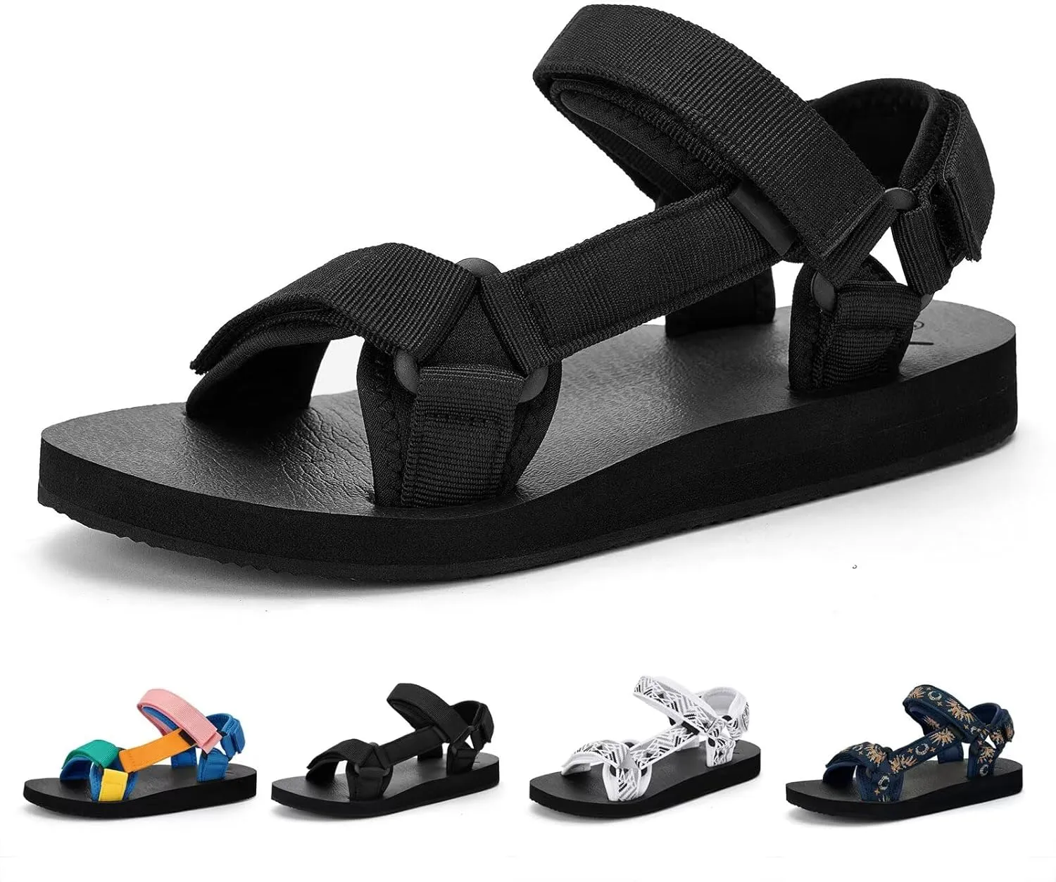 Women Hiking Sandals Casual Lightweight Water Sandal With Arch Support Yoga Mat Insole Outdoor Sport Beach Shoes