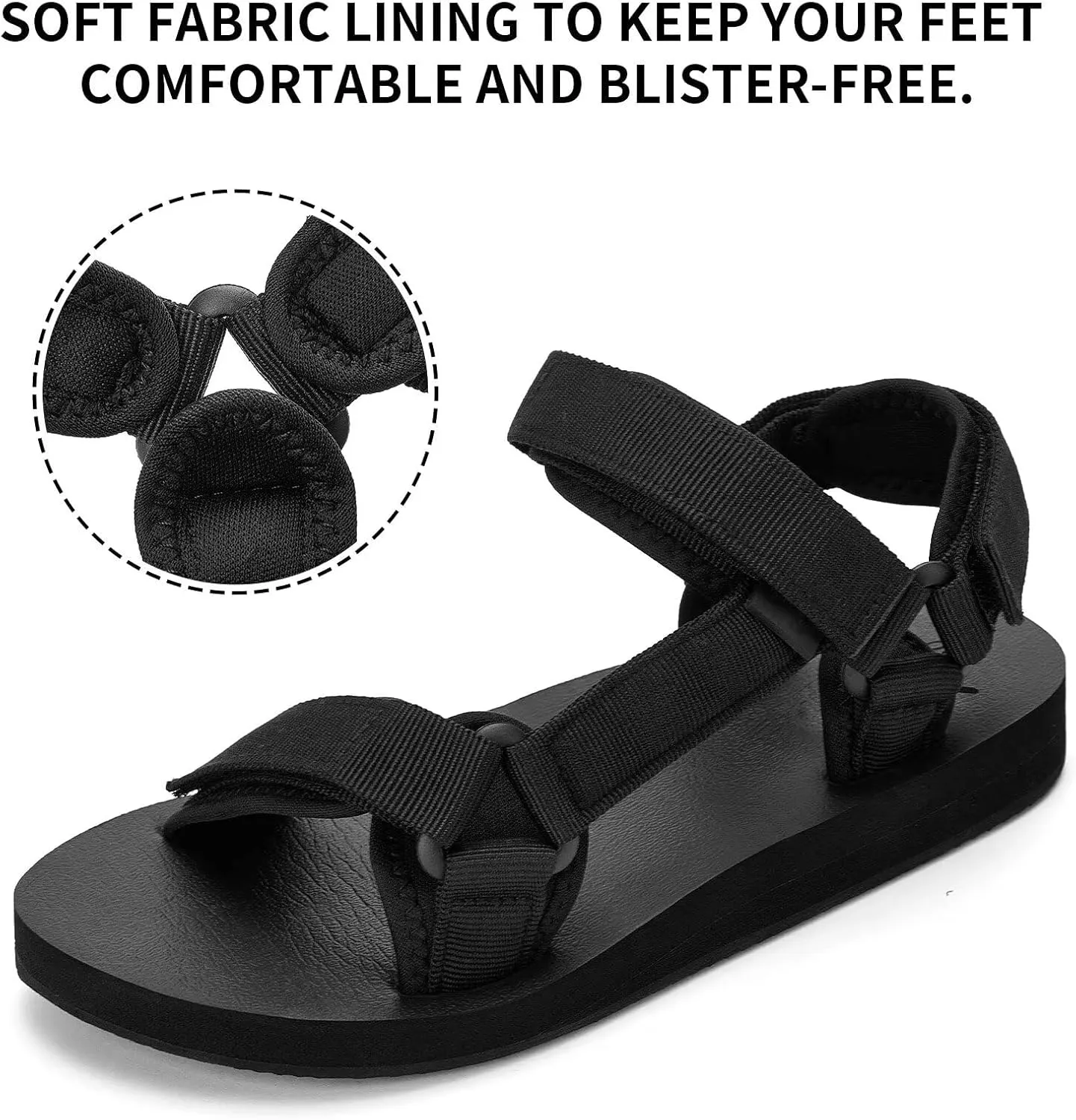 Women Hiking Sandals Casual Lightweight Water Sandal With Arch Support Yoga Mat Insole Outdoor Sport Beach Shoes