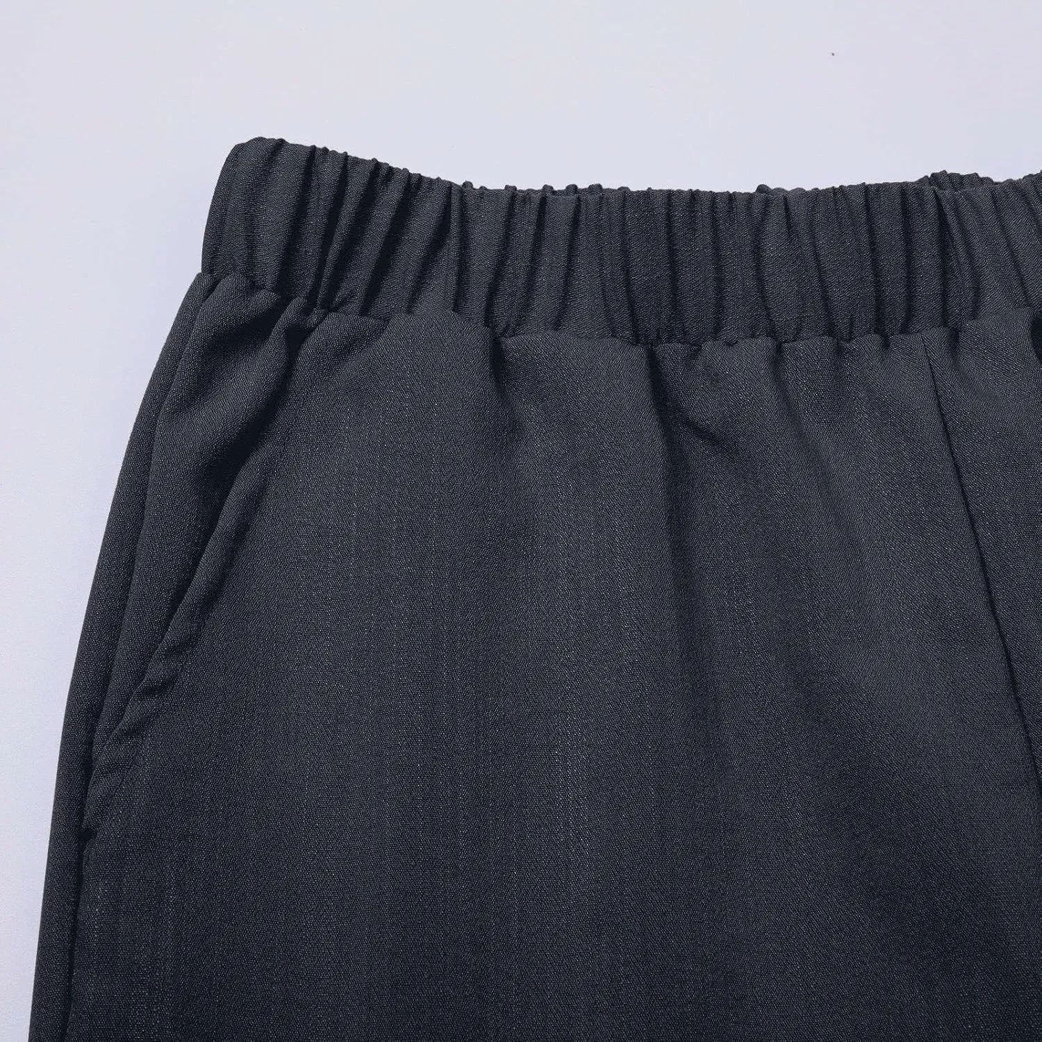 Women Linen Pants Summer and Linen Buttoned Cropped Pants with Elastic Waist for Women's Womens Linen Pants Straight Leg
