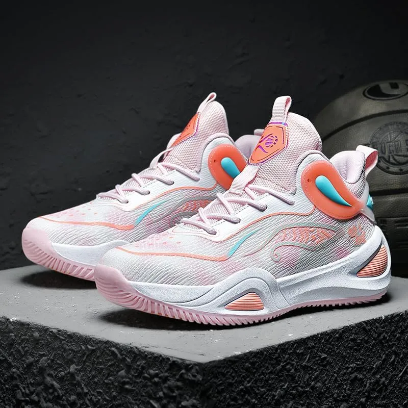 Women Mens Basketball Shoes Fashion Athletic Sneakers Unisex Outdoor Sport Shoes High Top Anti Slip and Wear-Resistant Basketball Shoes