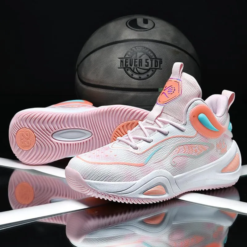 Women Mens Basketball Shoes Fashion Athletic Sneakers Unisex Outdoor Sport Shoes High Top Anti Slip and Wear-Resistant Basketball Shoes
