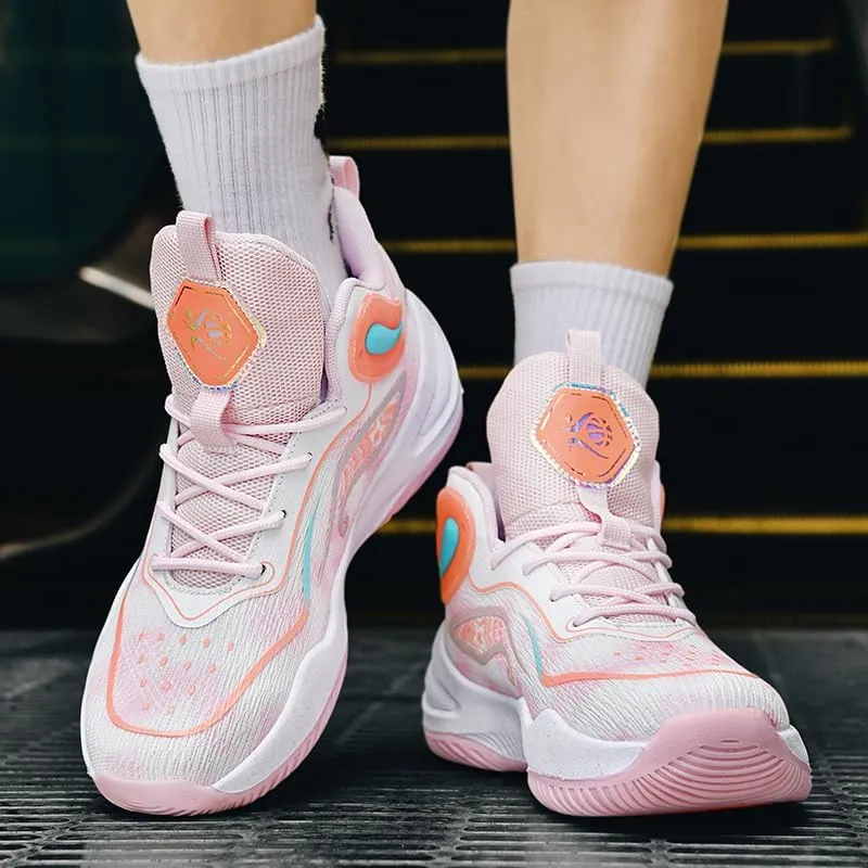 Women Mens Basketball Shoes Fashion Athletic Sneakers Unisex Outdoor Sport Shoes High Top Anti Slip and Wear-Resistant Basketball Shoes