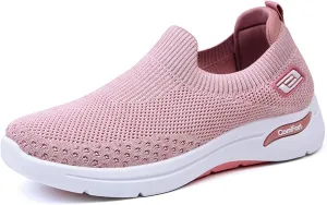 Women Slip On Walking Shoes Orthopedic Sneakers Mesh Casual Non Slip Low Top Tennis Shoes Arch Support Memory Foam Shoe Lightweight Comfort Workout Casual Non Slip Sneakers