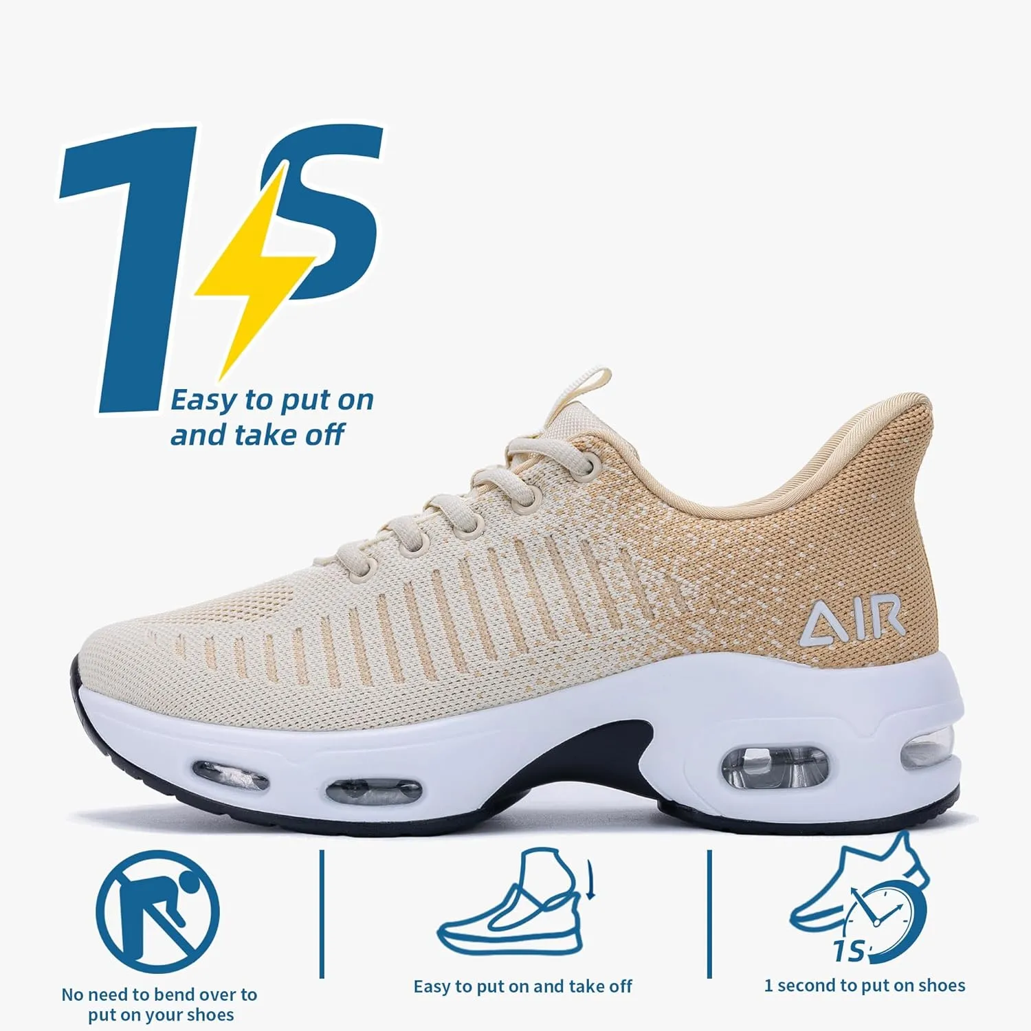 Women's Air Sneakers Slip on Walking Shoes