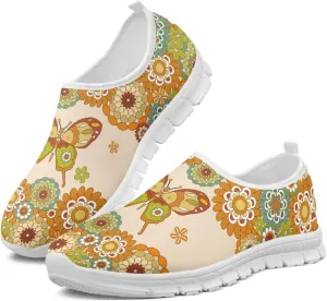 Women's Butterfly Sneaker Casual Soft Slip On Low Top Lightweight Non-Slip Running Sneaker for Women US 5.5-11.5