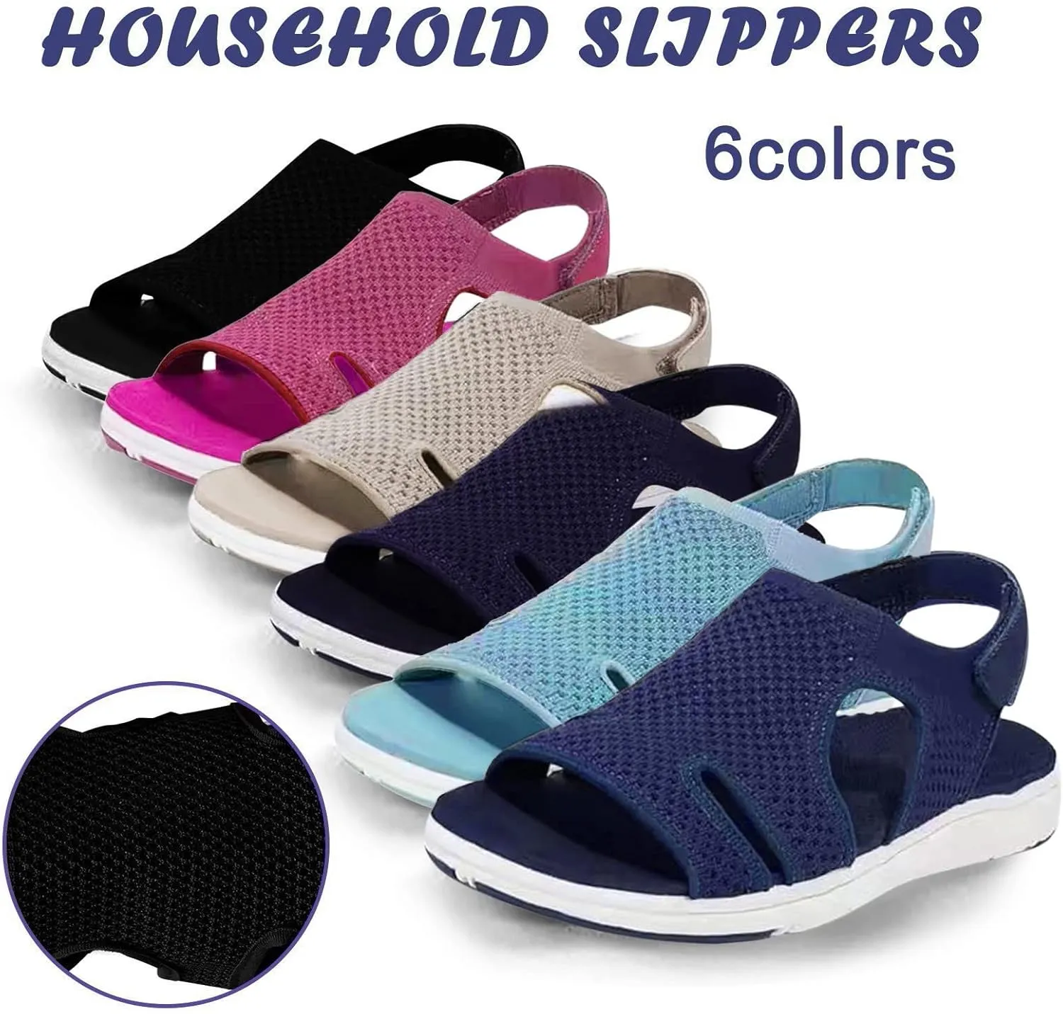 Women's Comfortable Orthopedic Arch Support Shoes Dress Walking Sandals Soft Cushion Sports Casual Orthotic Low Platform Wedges Sandals with Back Strap Women's Breathable Orthopedic Sandals