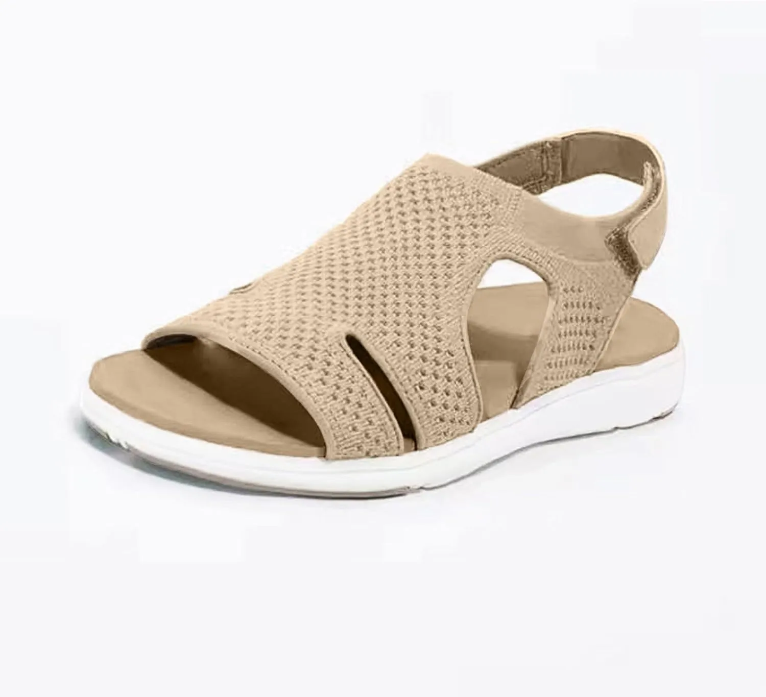 Women's Comfortable Orthopedic Arch Support Shoes Dress Walking Sandals Soft Cushion Sports Casual Orthotic Low Platform Wedges Sandals with Back Strap Women's Breathable Orthopedic Sandals