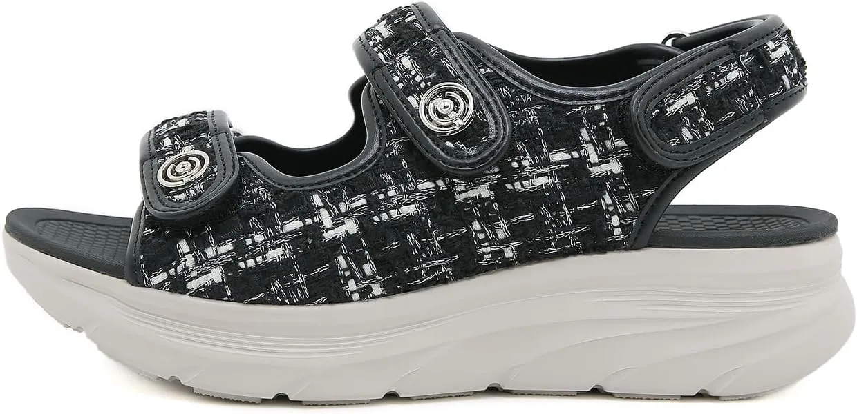 Women's Comfortable Walking Sandal Lightweight Cushioned Hiking Sandals Platform Shoes for Women Slingback Woven With Straps Sandals