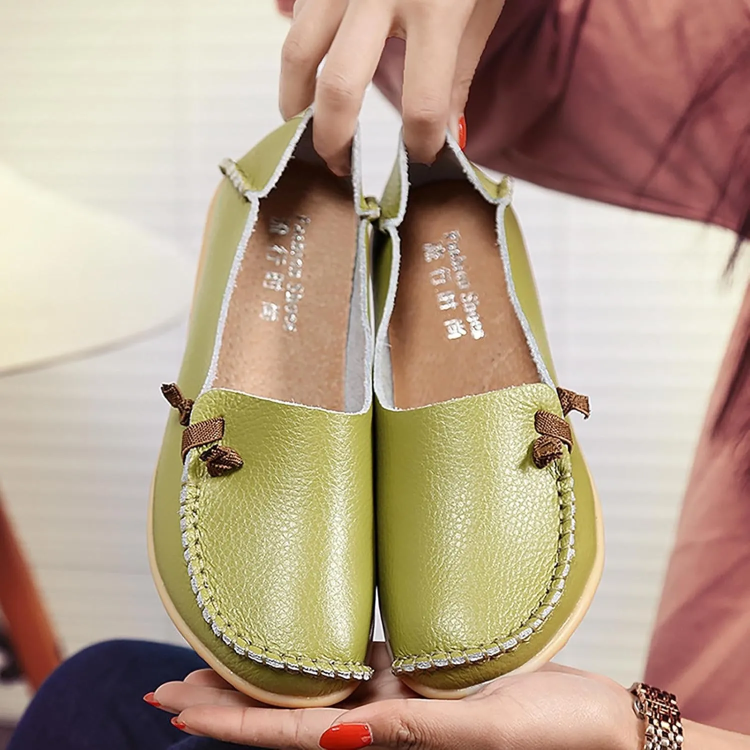 Womens Dress Shoes Fashion Sneakers for Women 2024 Mens Loafers Casual Slip On Casual Round Head Christmas Dress Shoes for Women Comfort Cute Casual Slip On Lightweight