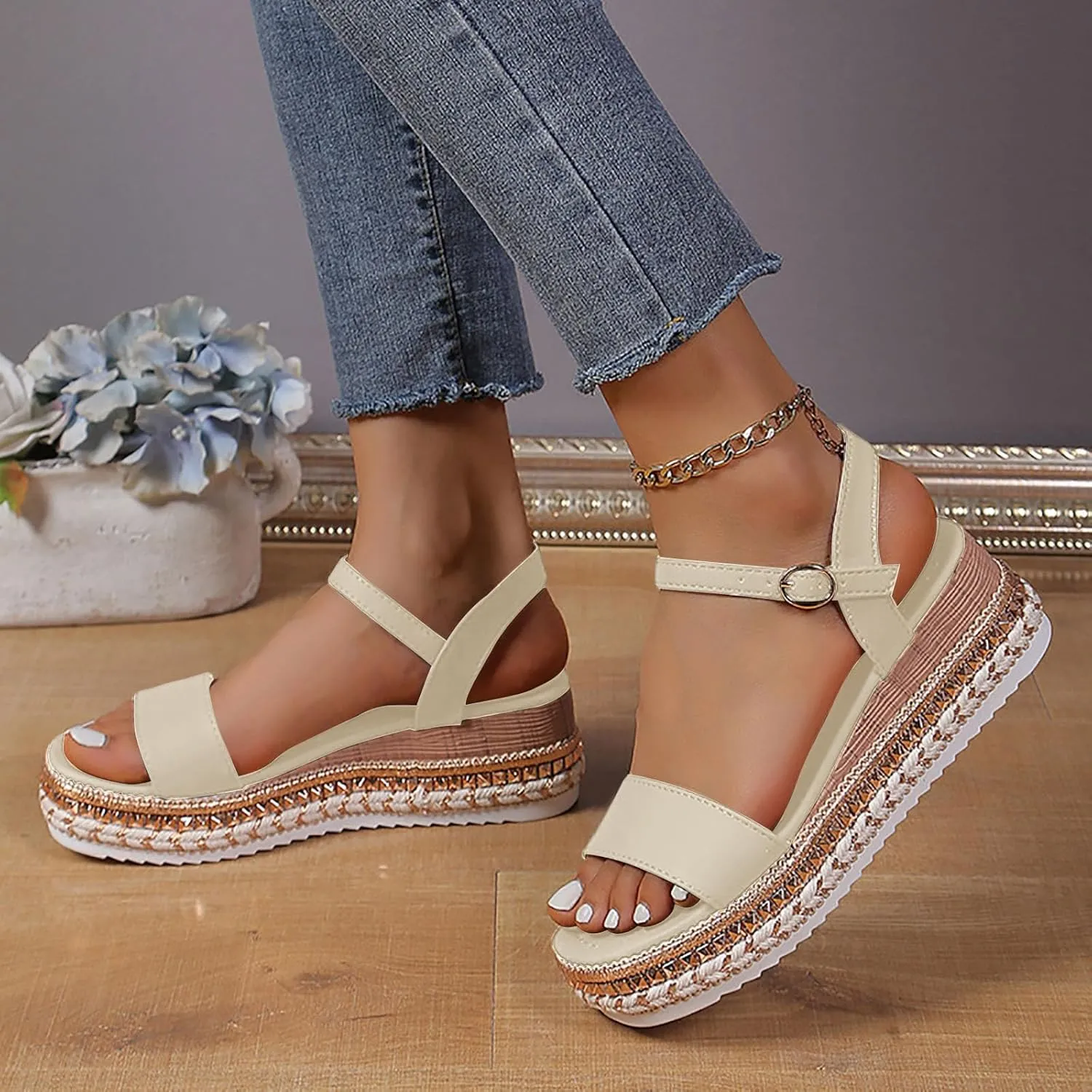 Womens Dressy Summer Summer New European And Thick Soled Open Toe Sandals With A Single Strap And High Heels For Women