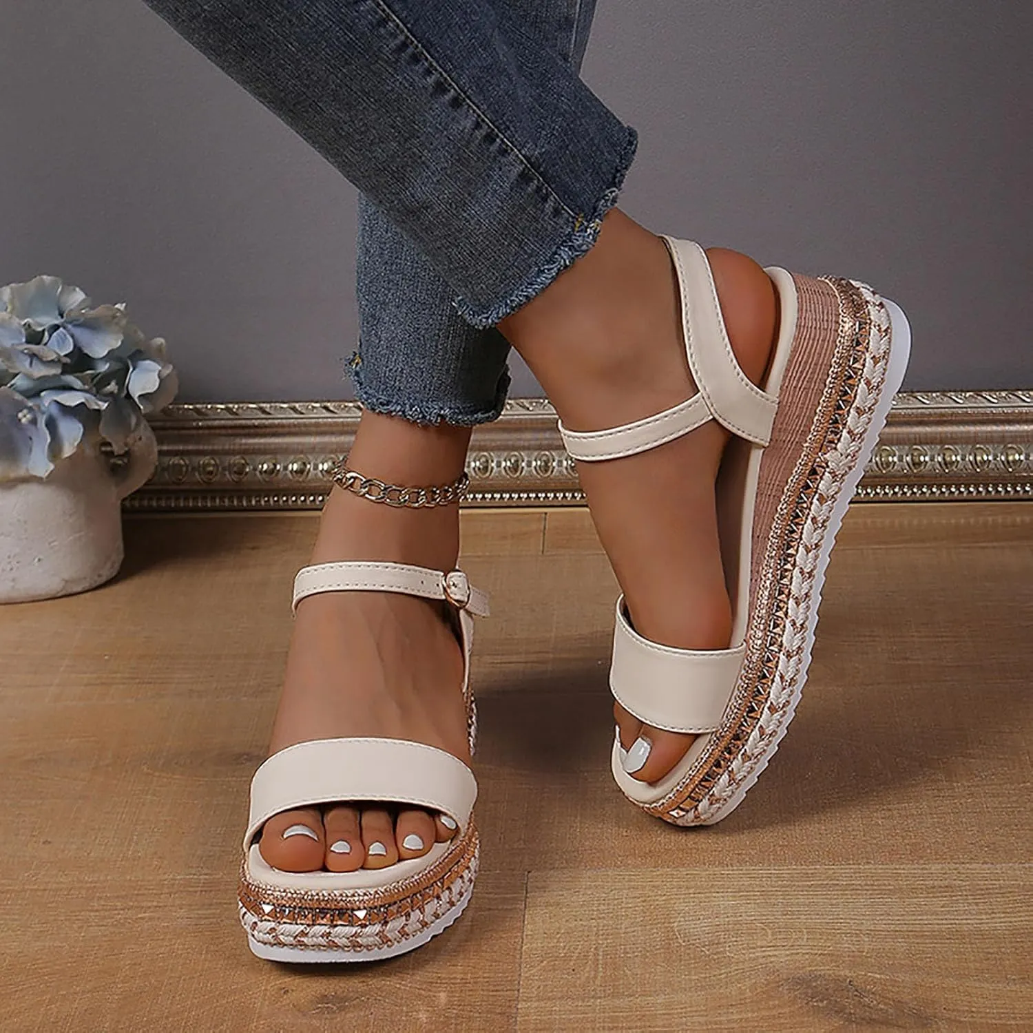 Womens Dressy Summer Summer New European And Thick Soled Open Toe Sandals With A Single Strap And High Heels For Women