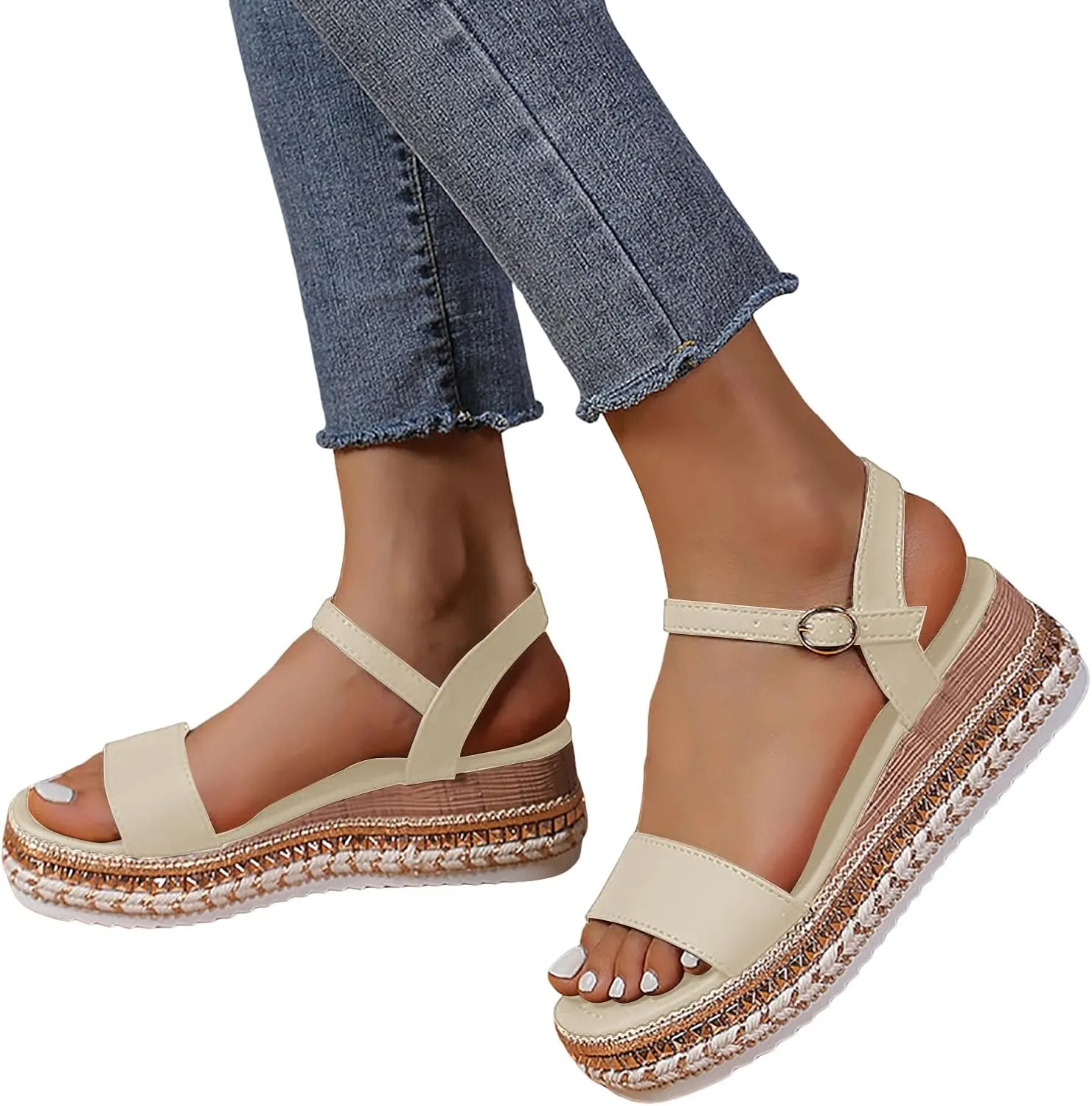 Womens Dressy Summer Summer New European And Thick Soled Open Toe Sandals With A Single Strap And High Heels For Women