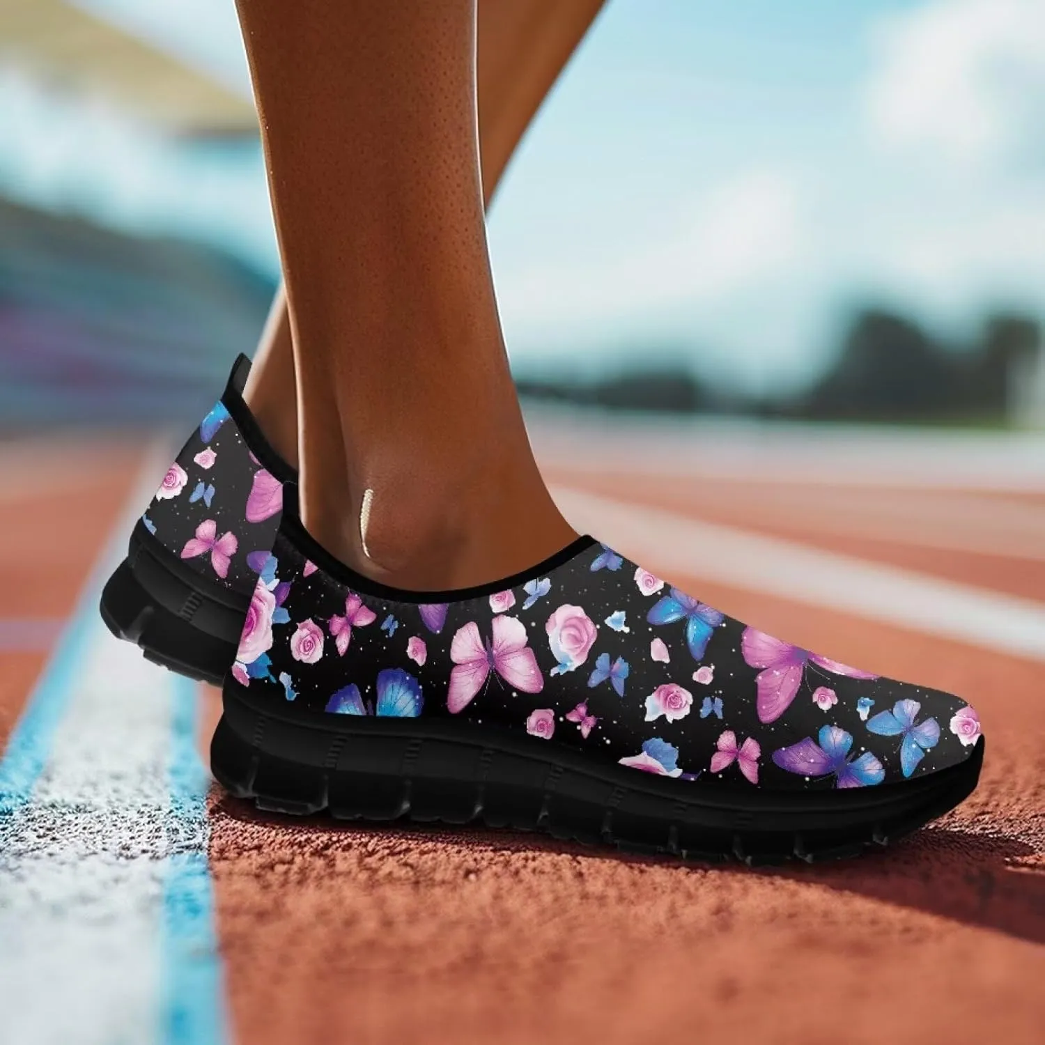 Women's Loafers Slip On Slip Shoe Casual Walking Shoes Non Slip Work Shoes Mesh Athletic Sneakers
