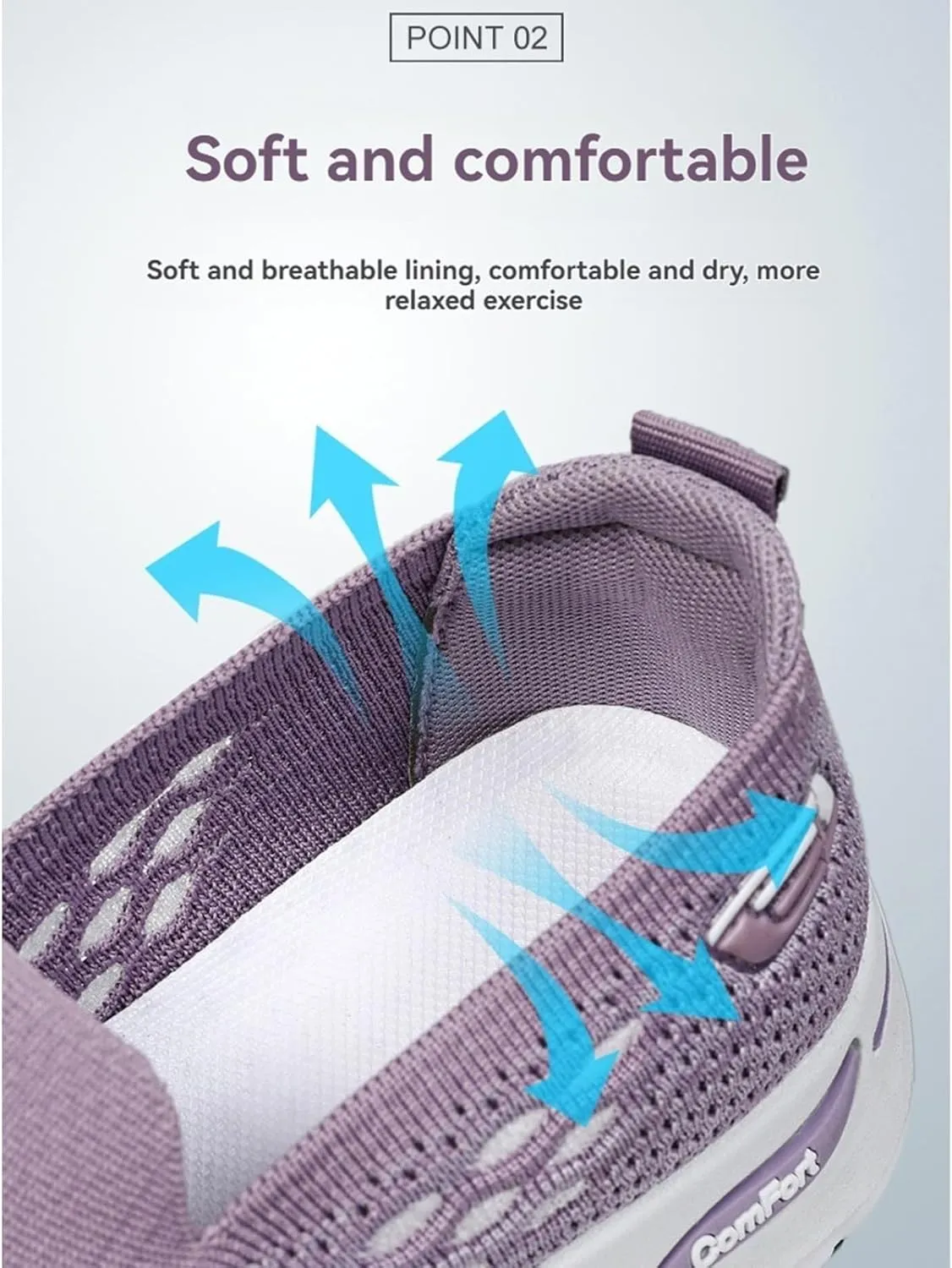 Women's Mesh Shoes Lightweight Comfortable Loafers for Women Casual Breathable Outdoor Walking Shoes Slip On Sneakers