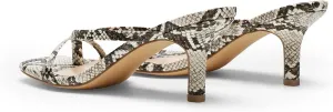 Women's Multicolor T-Strapy Strappy Kitten Heel Sandals, Square Clip Toe Slip-on Low Heel Mules, High Heel Slide Flipflops, Elegant Summer Dress Shoes for Party, Evening, and Casual Wear