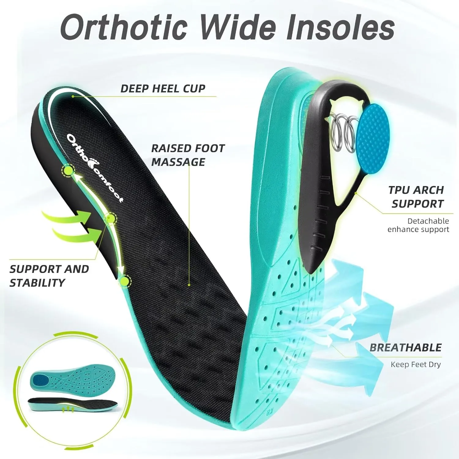 Women's Orthopedic Diabetic Wide Running Shoes: Comfortable Casual Arch Support Plantar Fasciitis Orthotic Sneakers, High Arch Swollen Work Tennis Sports Shoes for Foot and Heel Pain Relief