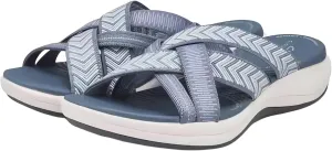 Womens Orthopedic Sandals Summer Arch Support Plantar Fasciitis Walking Sandal Outdoor Open Toe Soft Beach Shoes Breathable Comfort Open Toe Slip On Beach Flip Flops