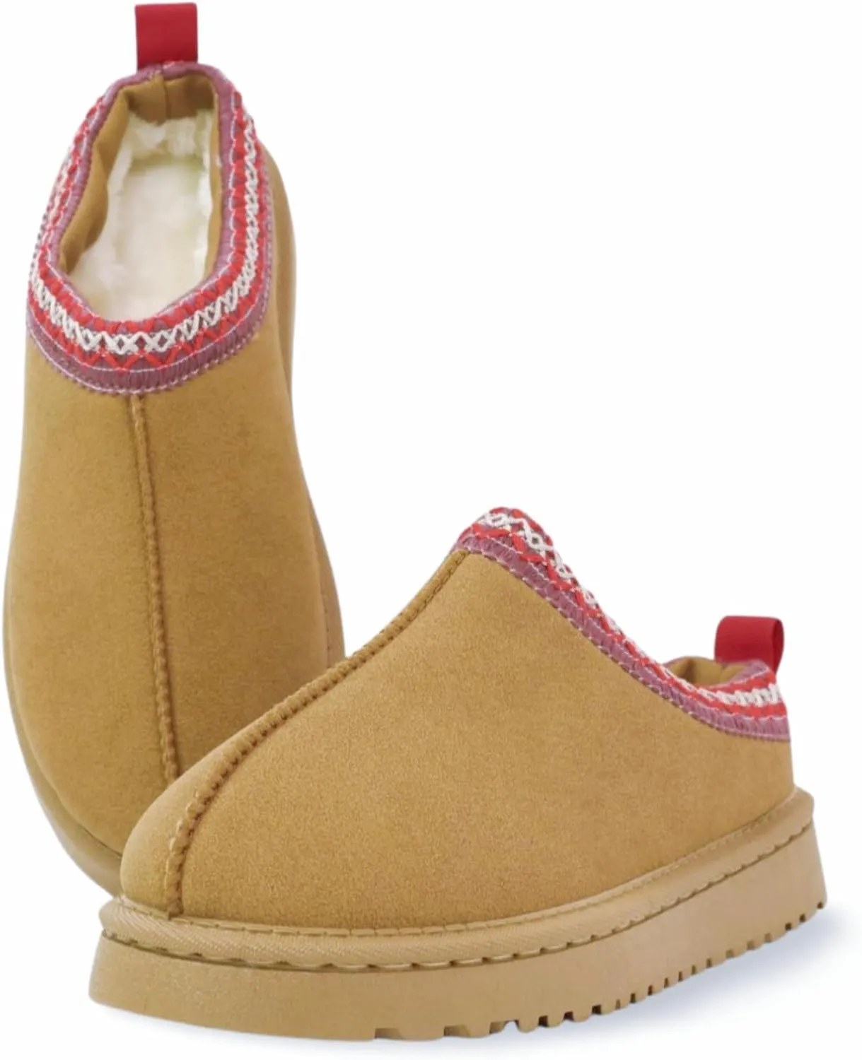 Women's Platform Slippers Winter Mini Boots Anti-Slip Suede Slip on Women Sneakers Fur Lined House Slippers for Indoor Outdoor