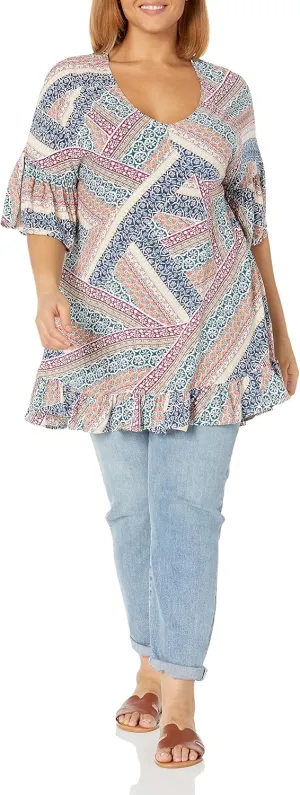 Women's Plus Size Tunic Harper, Abstract