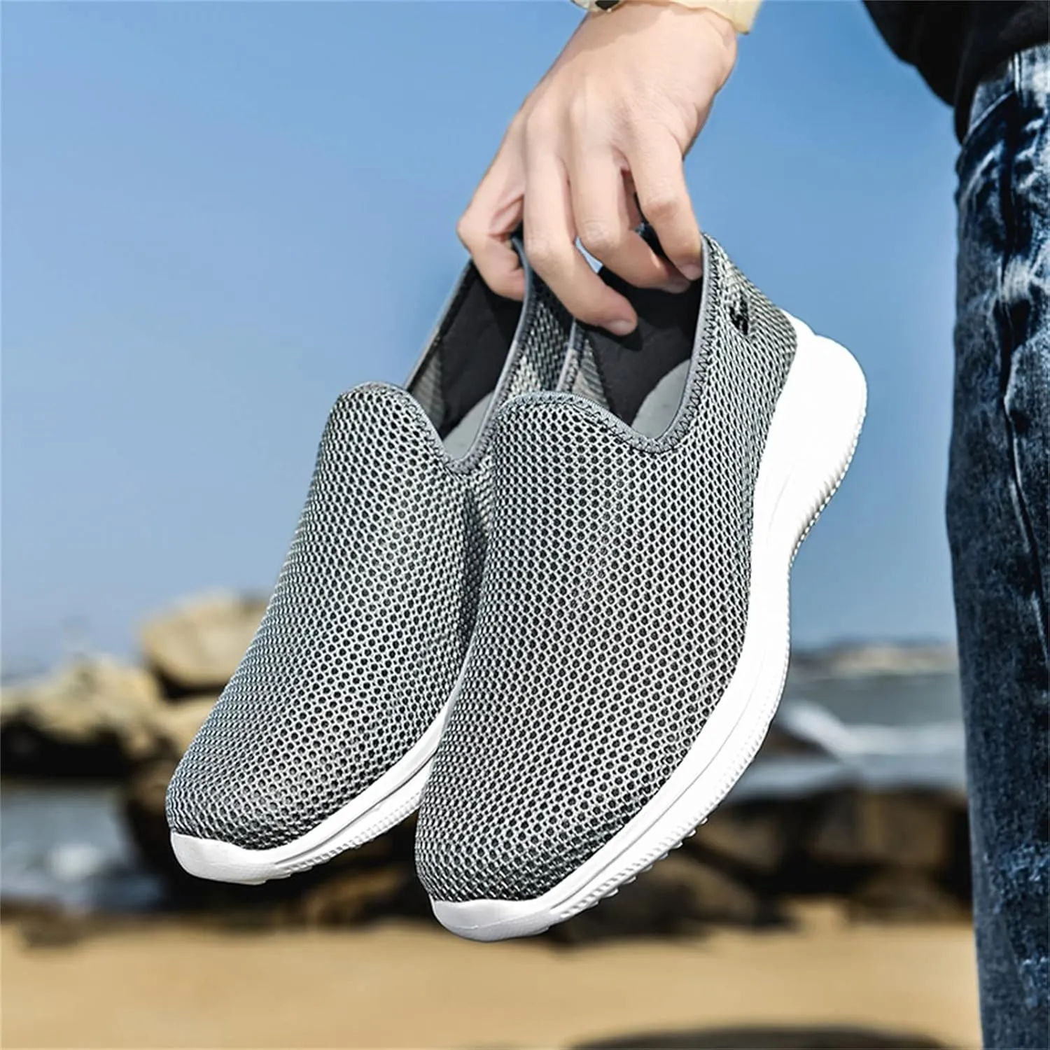 Womens Running Shoes Lightweight Tennis Shoes Non Slip Mens Casual Shoes Mesh Dressy Casual Shoes Dress Sneakers Slip On Tennis Shoe Casual Loafers