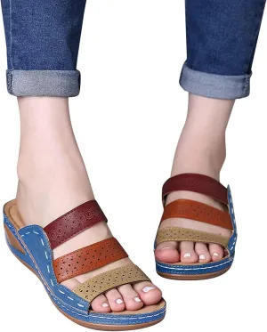 Womens Sandals Dressy, Womens Sandals Orthopedic Open Toe Sandals Retro Anti Slip Comfy Breathable Shoes