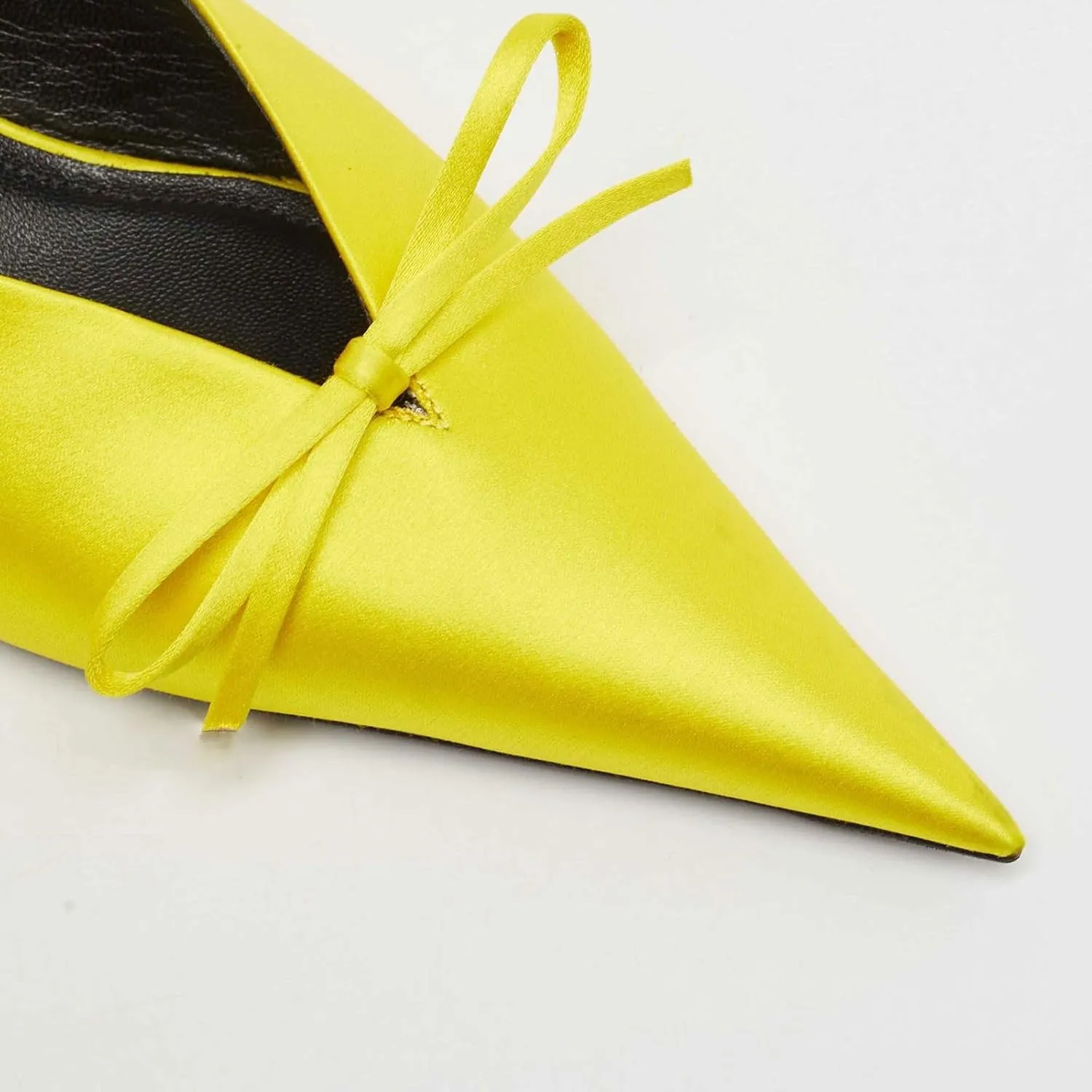 Women's Sexy Pointed Toe Mule Heels Cute Bows Slip On Kitten Heel Mules Comfort Low Heel Closed Toe Wedding Work Dressy Pumps for Women