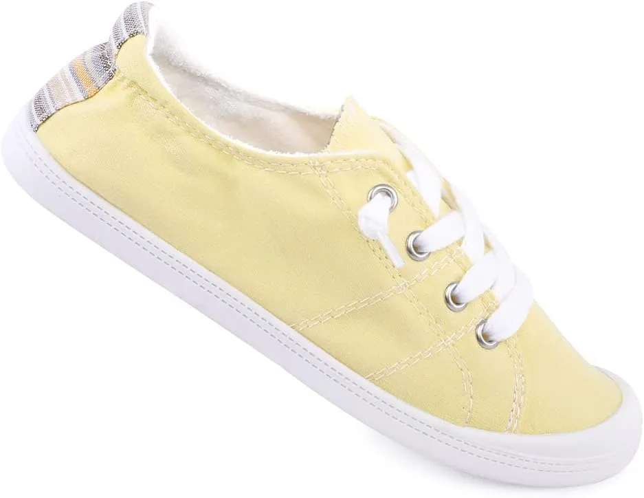 Women's Slip On Canvas Sneaker Low Top Casual Walking Shoes Classic Comfort Flat Fashion Sneakers