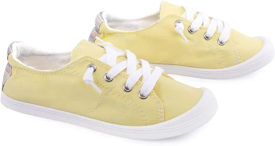 Women's Slip On Canvas Sneaker Low Top Casual Walking Shoes Classic Comfort Flat Fashion Sneakers
