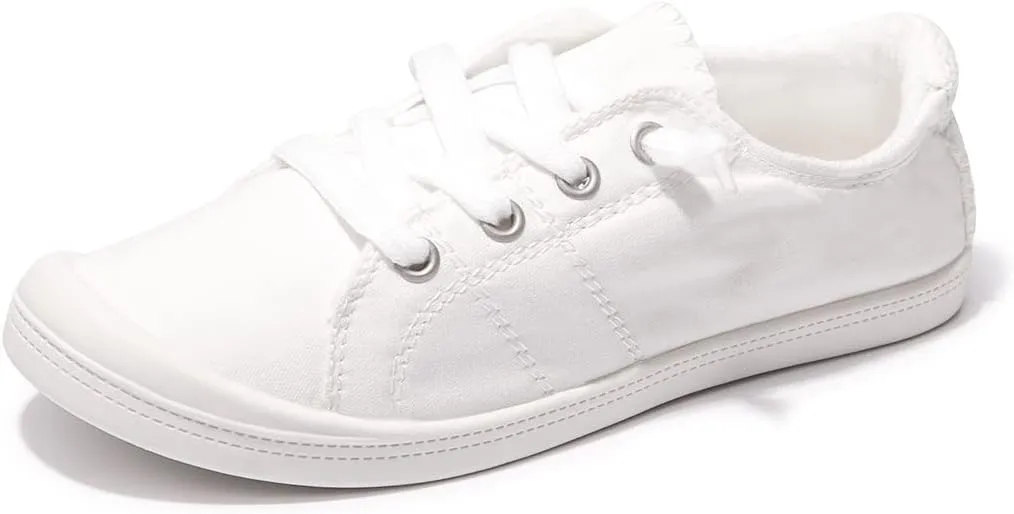 Women's Slip On Canvas Sneaker Low Top Casual Walking Shoes Classic Comfort Flat Fashion Sneakers