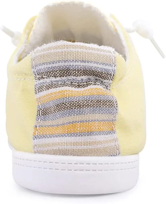 Women's Slip On Canvas Sneaker Low Top Casual Walking Shoes Classic Comfort Flat Fashion Sneakers