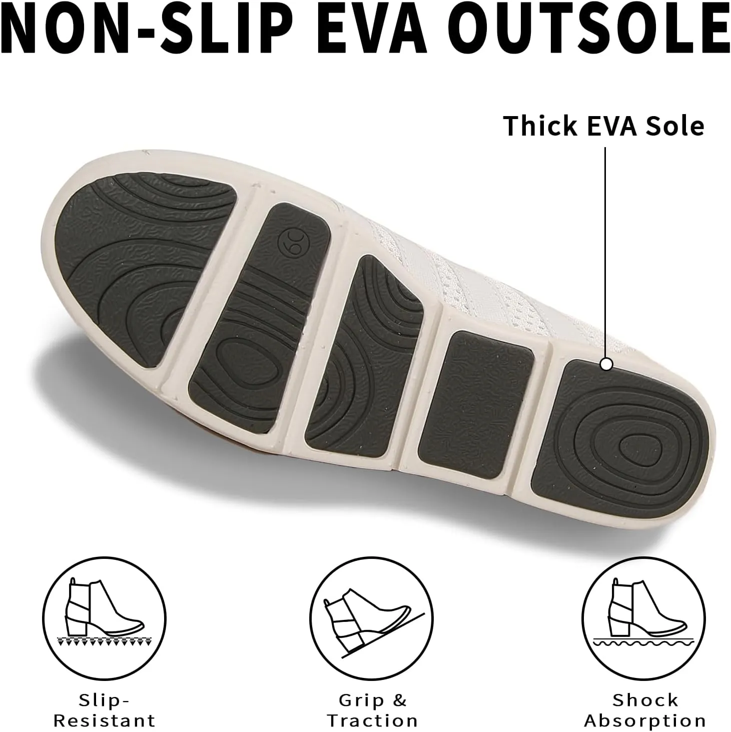 Women's Slip-On Loafers for Gyming Breathable Walking Shoes Lightweight Casual Sneaker with Zipper