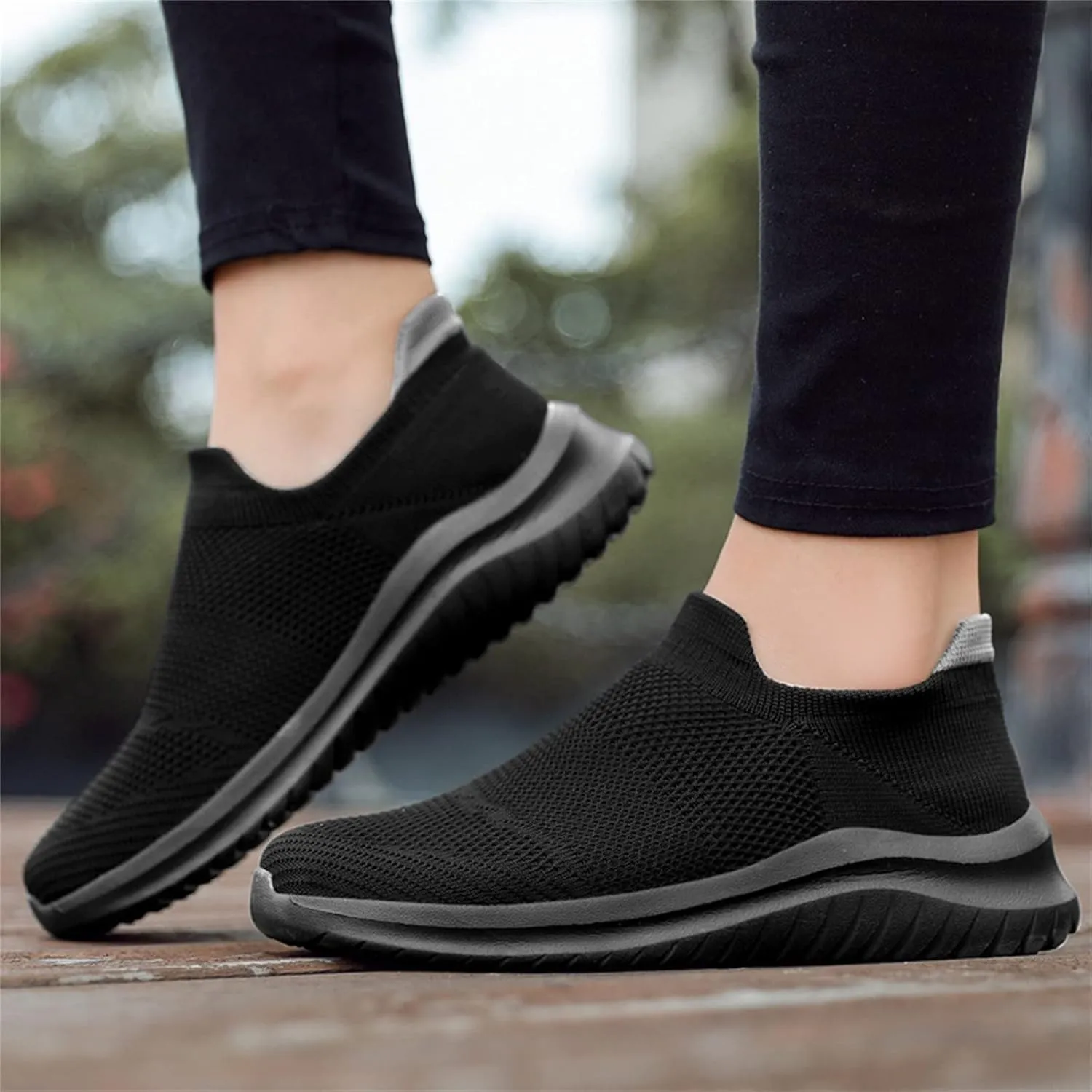 Womens Slip On Walking Shoes Non Slip Running Shoes Running Shoes for Women Mesh Breathable Men's Casual Shoes Dress Sneakers Platform Tennis Shoe Trainers Shoe