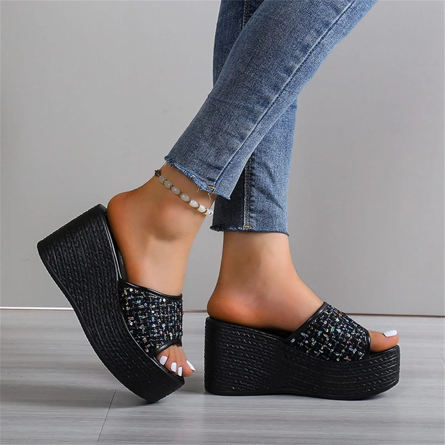 Women's Soft Soled Cushioned Wedge Slide Recovery Slides Sandals Pillow Slippers Breathable Casual Sandals
