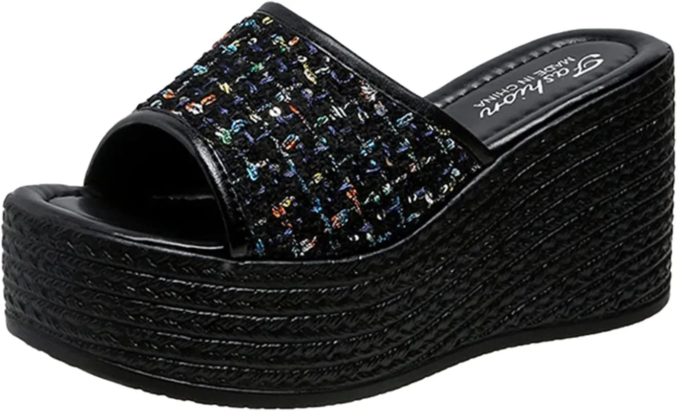 Women's Soft Soled Cushioned Wedge Slide Recovery Slides Sandals Pillow Slippers Breathable Casual Sandals