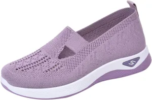 Women's Walking Shoes Orthotic Walking Sneakers Wide Width Non-Slip Sneakers Adjustable Breathable Platform Mesh Sandals