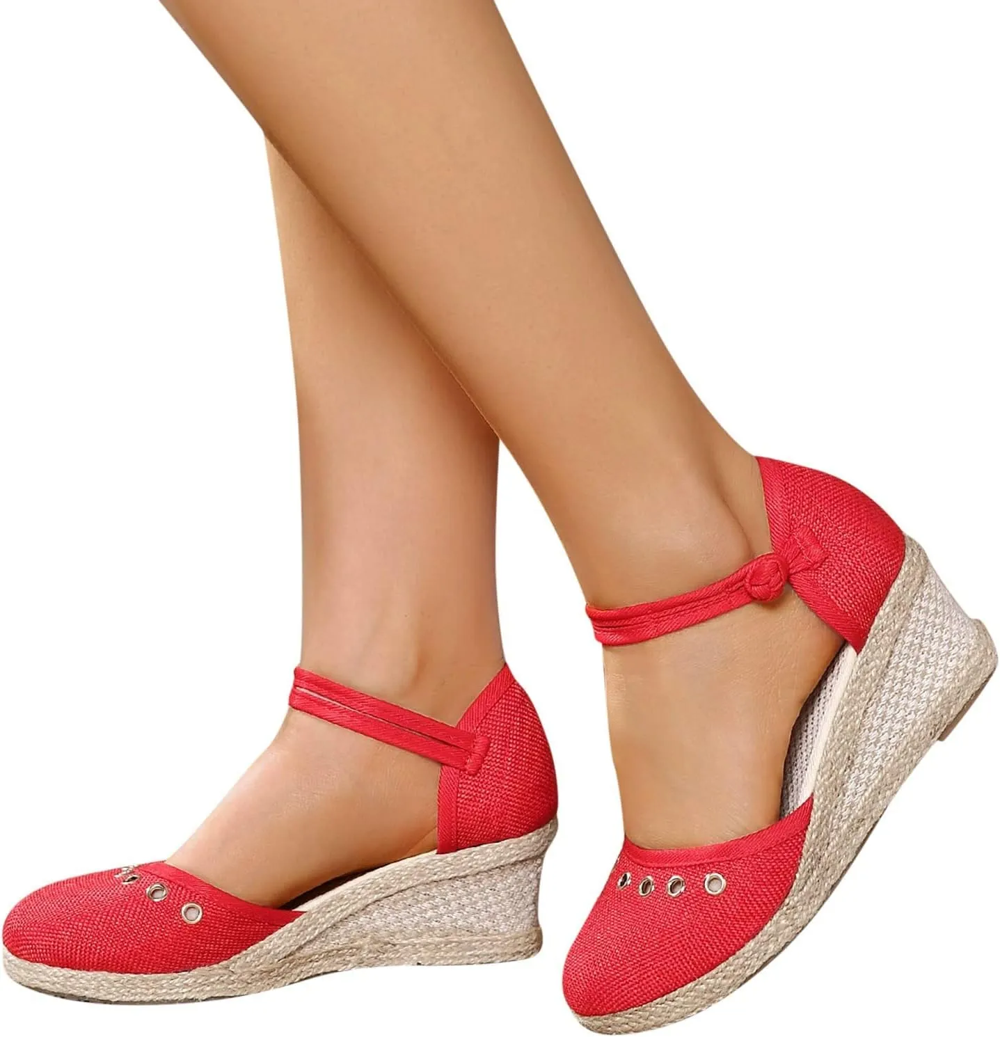 Womens Wedge Platform Espadrilles Slide Sandals Slip On Slingback Closed Toe Ankle Strap Flat Low Heel Wedges Sandal Summer Casual Dressy Espadrille Shoes Comfortable Breathable Wedding Sandals