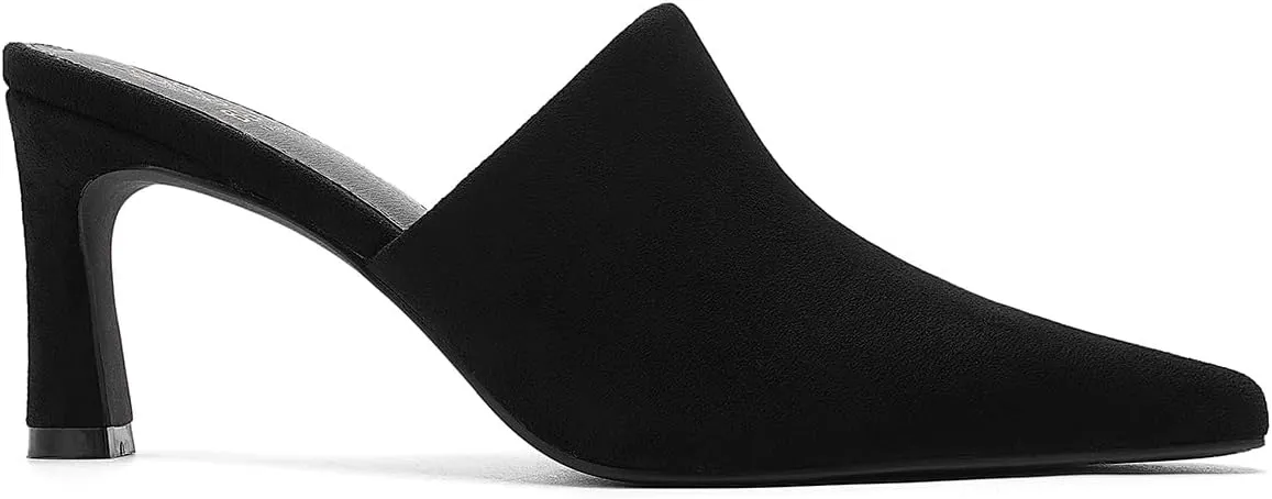 Women's Western Mules: Kitten Heel, Pointed Toe, Slip-On, Backless Slides, Available in Black, Taupe, Blush, Camel, Gold