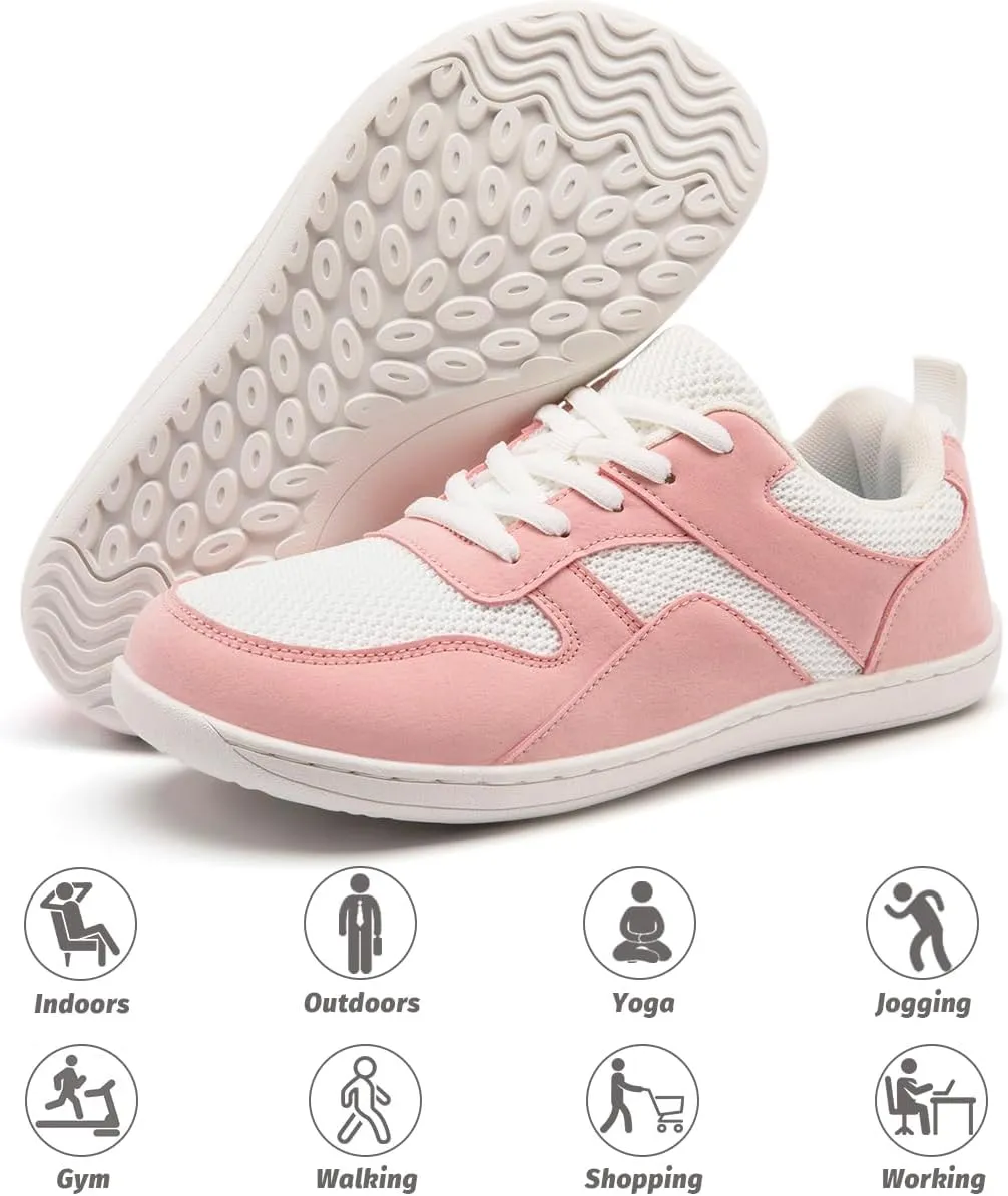 Women's Wide Toe Box Barefoot Sneakers Slip On Shoes Non Slip Running Sneakers Jogging Shoes