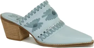 Women's Woven Block Heel Mules Stacked Block Heels Mules Comfort Pointed Toe Backless Slip on Slides Loafer Shoes