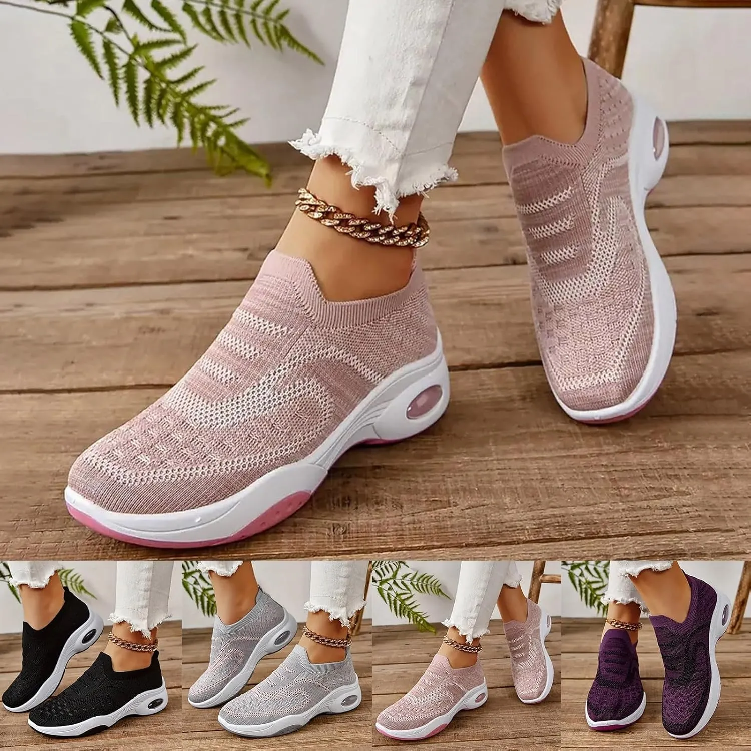 Women's Woven Orthopedic Breathable Soft Shoes in Sneakers Arch Support, Diabetes Foam Shoes Walking Anti-Skid Sneakers Shoes