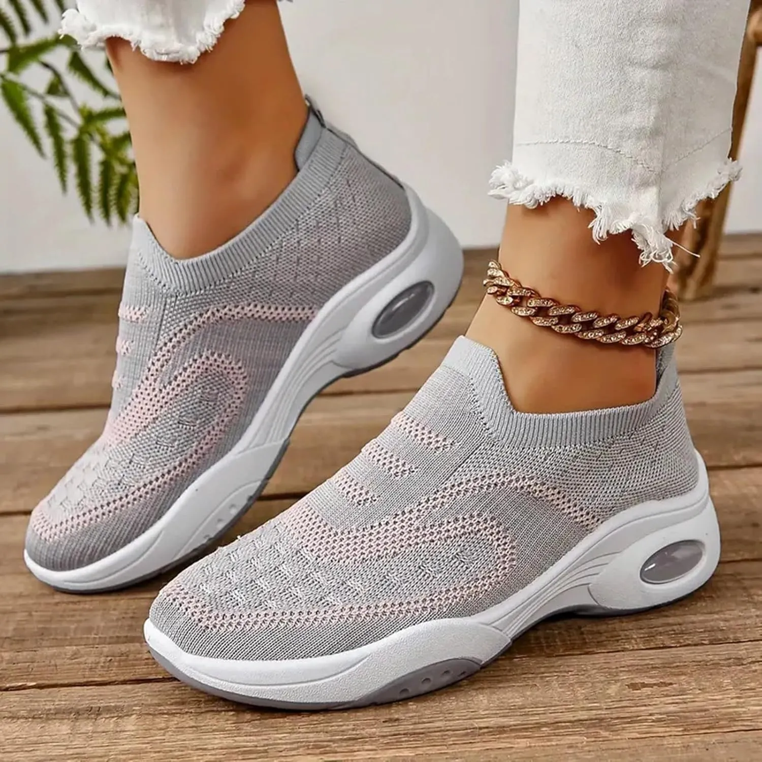 Women's Woven Orthopedic Breathable Soft Shoes in Sneakers Arch Support, Diabetes Foam Shoes Walking Anti-Skid Sneakers Shoes