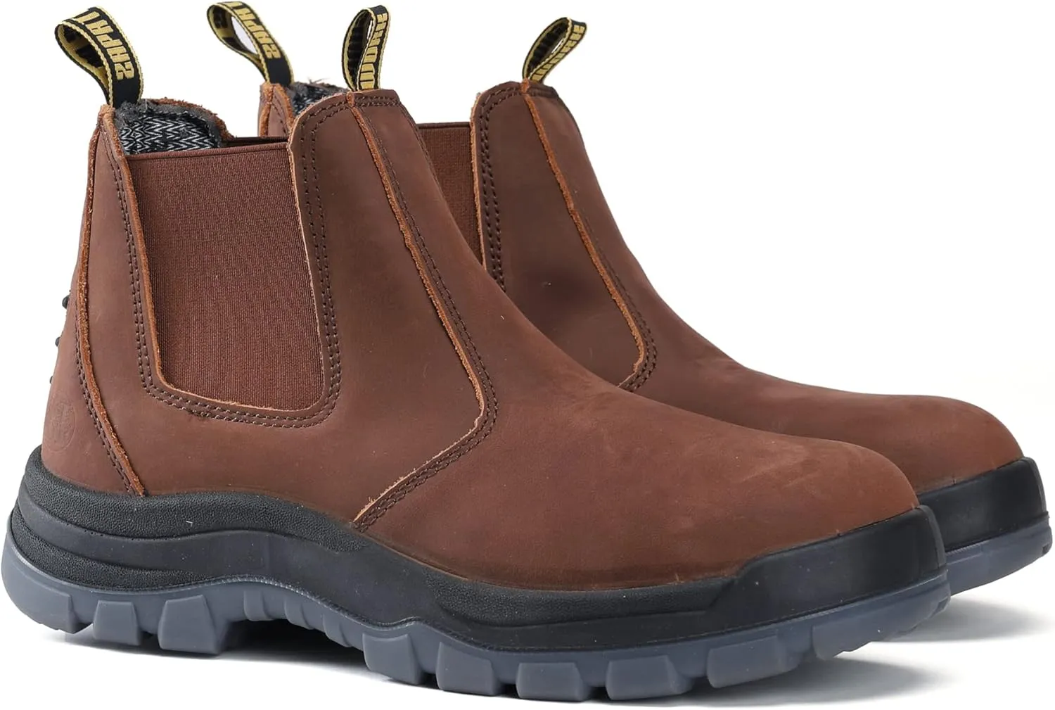Work Boots for Men, Composite/Soft Toe Waterproof Working Boots, Slip Resistant Anti-Static Slip-on Safety Working Shoes 8 9 10 11 12 13