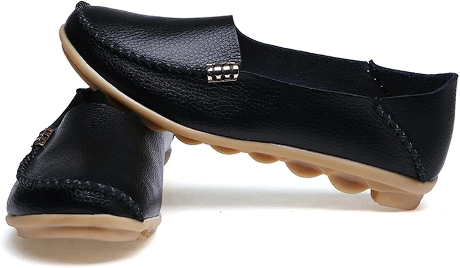 WUIWUIYU Women's Comfortable Loafers Casual Round Toe Moccasins Driving Flats Soft Walking Shoes Women Slip Ons